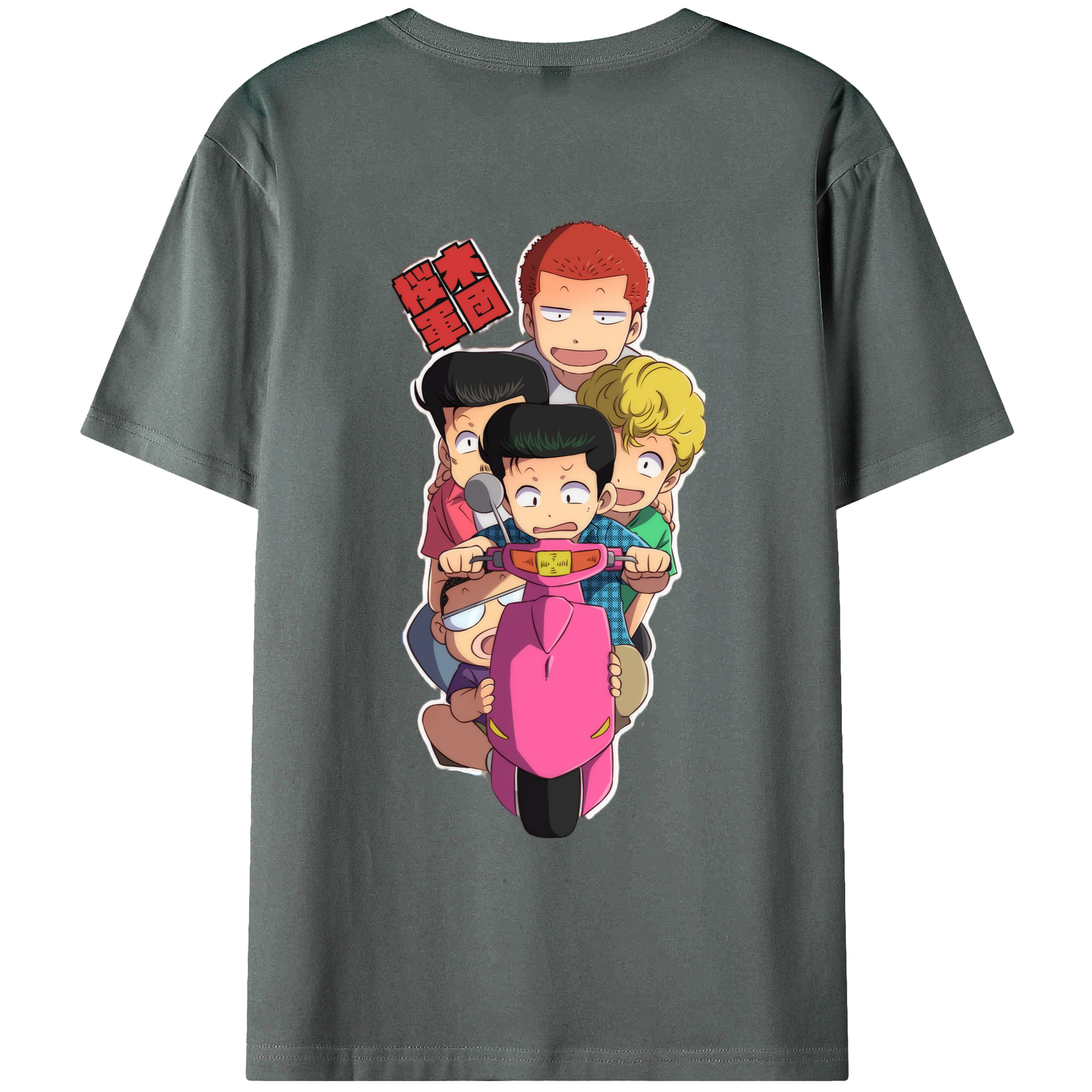 （画像用） SLAM DUNK／スラムダンク 綿100％ メンズ半袖Tシャツ（バックプリント） 通気性